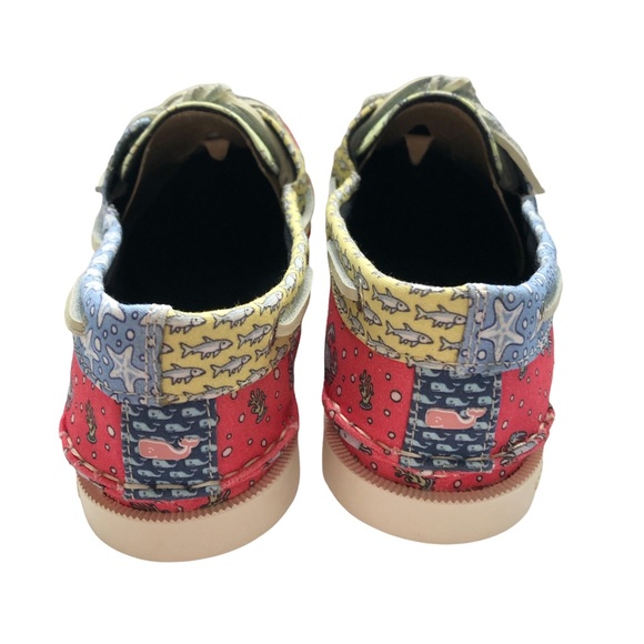 New Vineyard Vines x Sperry Colorful Heritage Patchwork Boat Shoe 6
